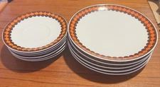 Winterling Bavaria: Set of 5 Plates & 6 Saucers 1970 Vintage 70s Space Age