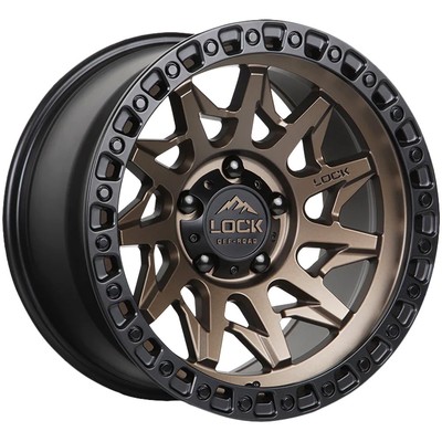 Lock Off-Road Lunatic 17x9 6x5.5'' -12mm Bronze Wheel Rim 17'' Inch
