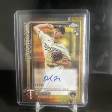 2025 Topps Gilded David Festa CGA-DF Chrome Gold Rookie Auto /99 Minnesota Twins