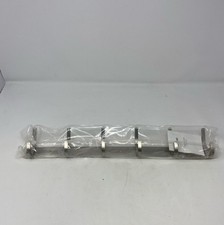 HOMFA Stainless Steel Wall-Mount Coat Rack - 6 Hooks, Brushed Nickel/Silver 18in