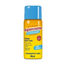 Aspercreme Lidocaine Dry Spray Soothes Aggravated Nerves, Numbing Topical Pai...