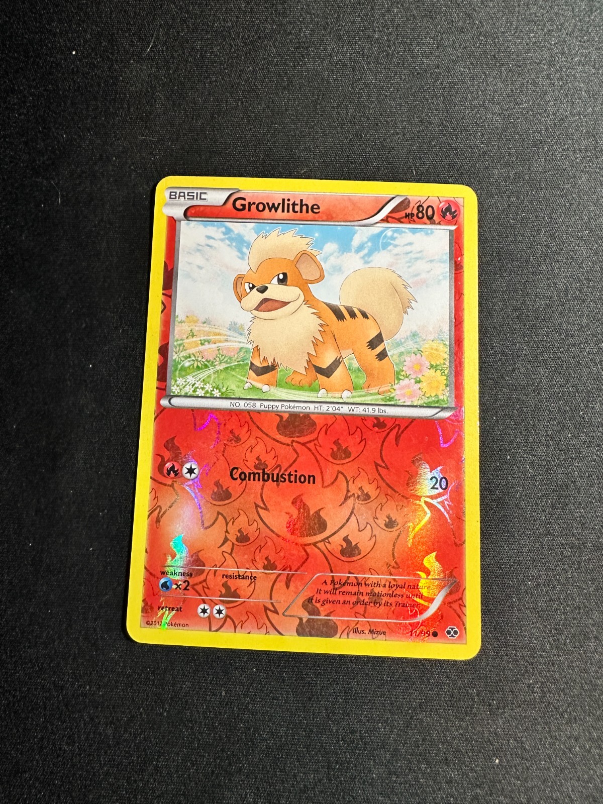 Growlithe 11/99 Reverse Holo Common Next Destinies LP