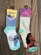 Girls Disney Socks LILO  Stitch and Moana