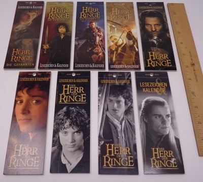9 Der Herr Der Ringe Kalenderbuch 2002-2010 Lord Of The Rings calendar bookmarks