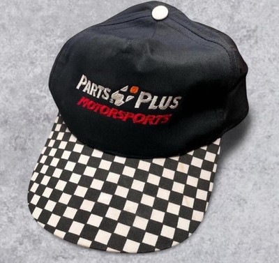 Vintage Parts Plus Motorsports Hat Cobra Caps Checkered Brim Snapback Racing