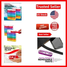 Bright 2-Pack AM PM Pill Dispensers: Organize Your Weekly Medication with Ease