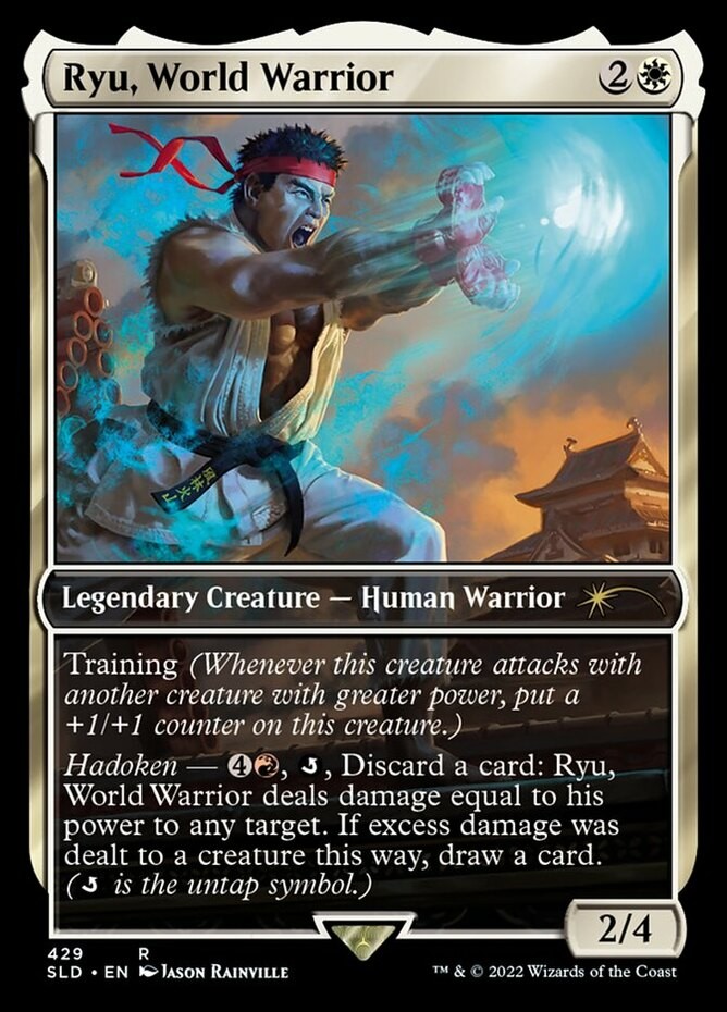 1x Ryu, World Warrior - Foil NM-Mint, English Secret Lair MTG Magic