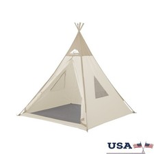 Kids Teepee Tent Playhouse Easy Setup Collapsible Fiberglass Poles Age 2-12 New