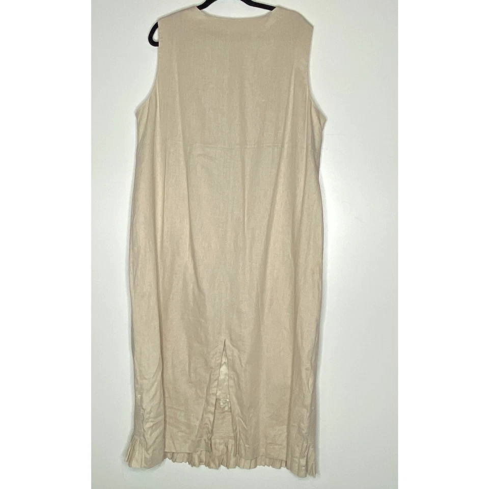 New Sag Harbor Linen Blend Maxi Dress Jacket Set Women's Size 20W - Image 3 of 4