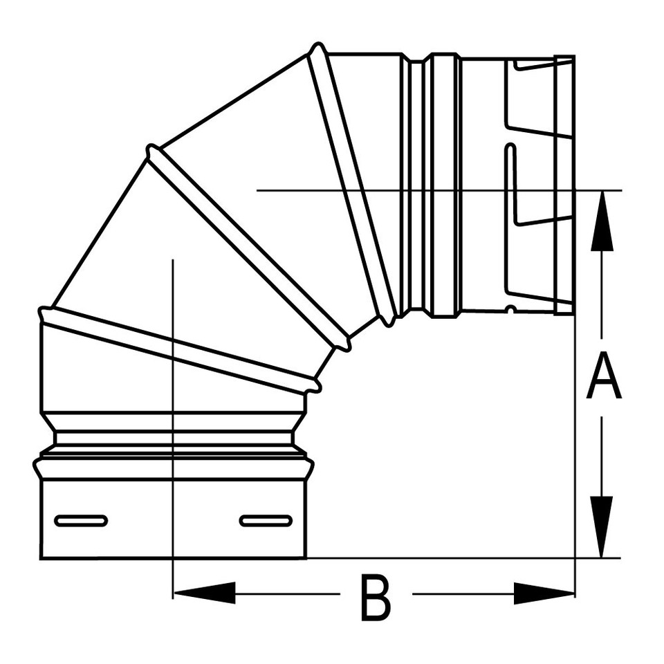 DuraVent 8GVL90 8" Inner Diameter Type B Round Gas Vent Pipe