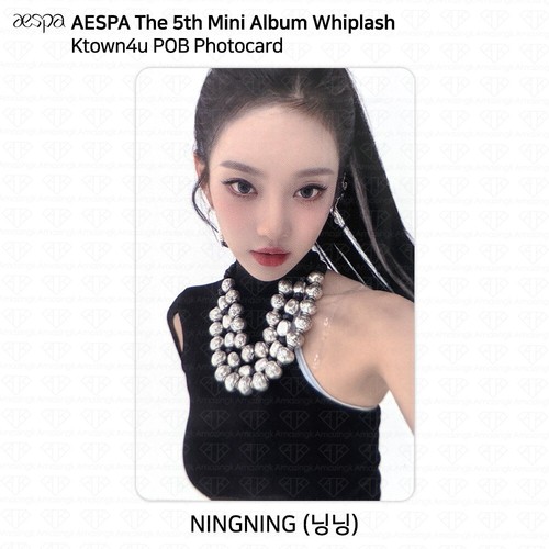 Aespa The 5th Mini Album Whiplash Apple Music Makestar SW Everline POB Photocard - Picture 37 of 38