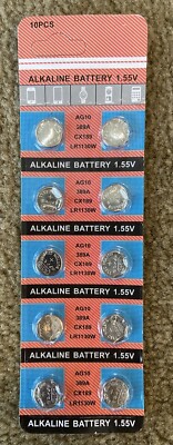 Alkaline Batteries 1.55v AG10 389A CX189 LR1130W