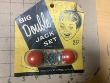 Vintage SEALED - BIG DOUBLE Jack Set FOR GOOD LITTLE GIRLS - on card DANLEE