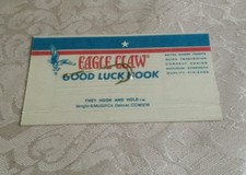 1980S NEW NOS NIP EAGLE CLAW GOOD LUCK FISHIN...
