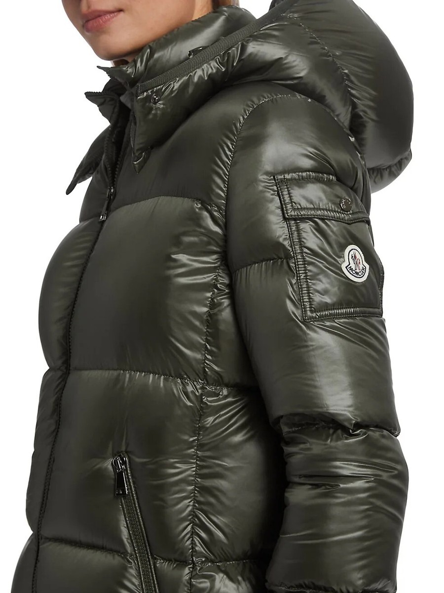 Moncler Fourmine Giubbotto Milatary Green Down Coat Size 2 | eBay