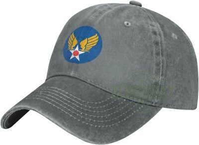 Us Army Air Corps Hap Arnold Wings Unisex Denim Hat Adjustable Baseball Cap