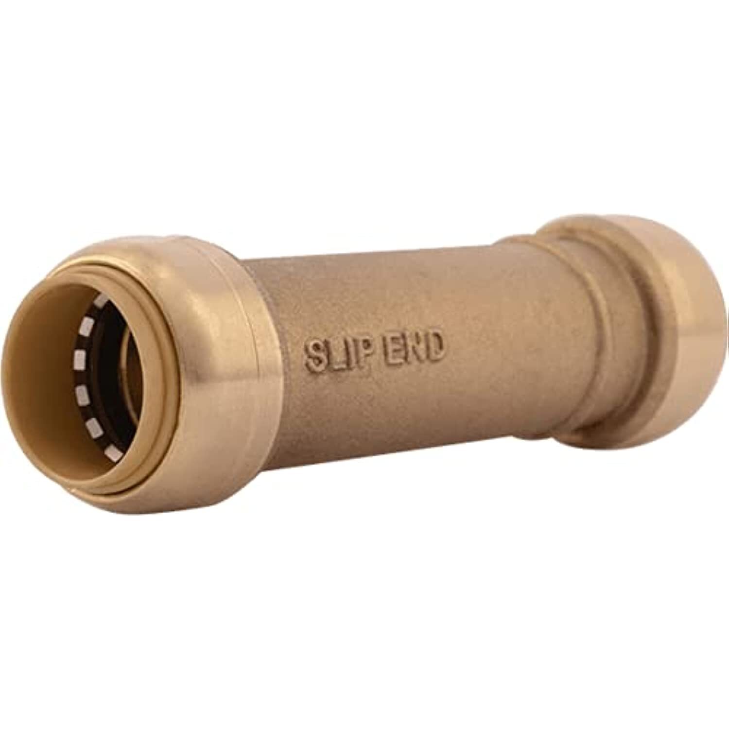 SharkBite 3/4 Inch Slip Coupling, Push to Connect Brass Plumbing Fitting, PEX