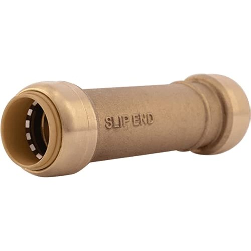SharkBite 3/4 Inch Slip Coupling, Push to Connect Brass Plumbing Fitting, PEX