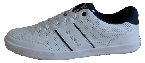 Lambretta Mens White Navy Retro 