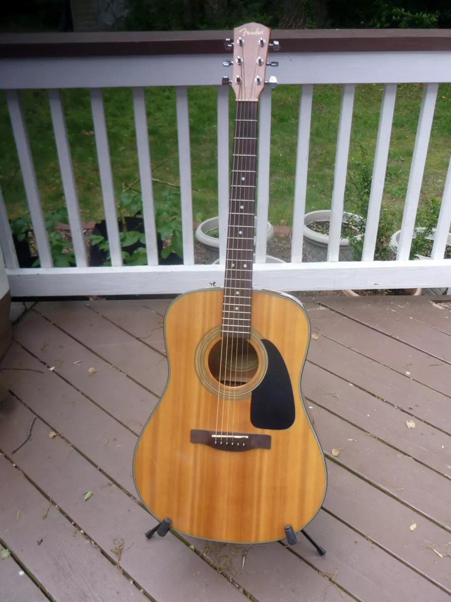Fender SOLID Spruce top DG 8S NAT Dreadnought Acoustic Guitar Gigbag