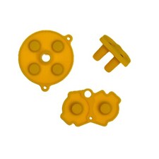  NEW Nintendo Game Boy Advance GBA System Button Rubber Pads Set Yellow