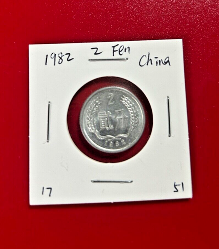 1982 Deux Fen Chine Pièce de Monnaie - Beau World Coin - Photo 1 sur 2