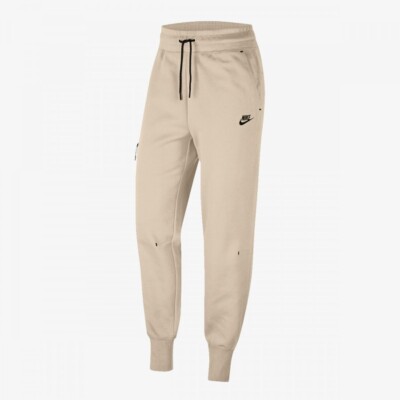 Nike Women's Beige Sportswear Tech Fleece Sweatpants