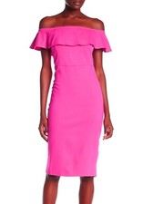 Vanity Room Ponte Off-the-Shoulder Ruffle Dress Women's Sz. Medium 151067