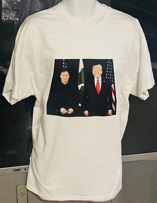 Two IronMen Donald Trump & Imran Khan Fighting For Peace Memorial TShirt X-Large