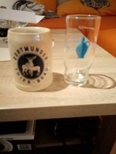 seltener Bierkrug und seltenes Trinkglas sowie diverse andere Bierkr&uuml;ge & Gl&auml;ser