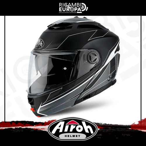CASCO MOTO AIROH MODULARE PHANTOM S 2018 SPIRIT BLACK CON PINCLOCK E  VISIERINO | eBay