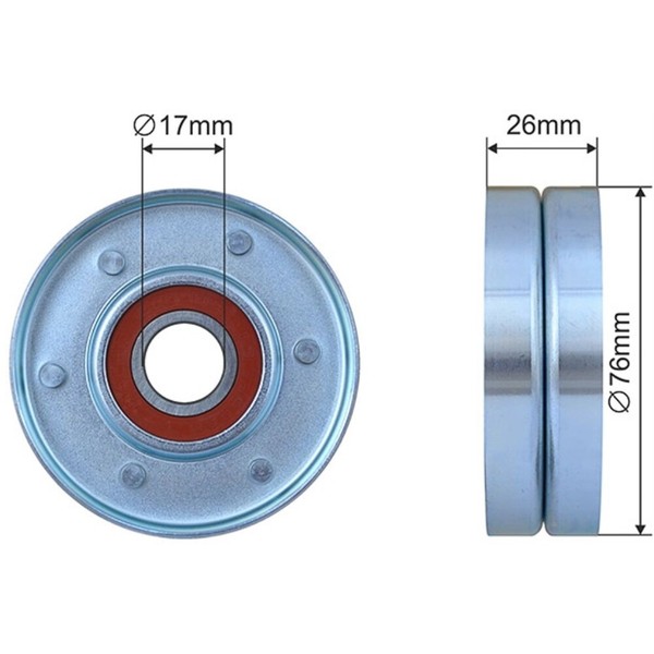 NTY Spannrolle Keilrippenriemen FüR Chevrolet Aveo/Kalos SchräGheck T200 1.4-image