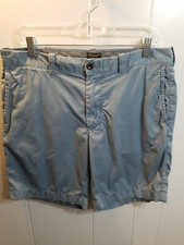 J Crew Stretch Blue Chino Style Shorts Size 34 Classic Preppy Academia
