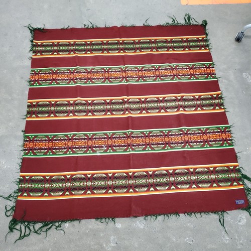 Pendleton Beaver State Robes and Shawls Reversible Aztec Red Wool