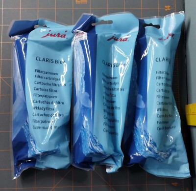 Lot of 3 Jura Claris Blue Replacement Water Filter Cartridges For Coffee Maker
