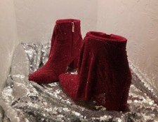 DOROTHY CRYSTAL DRAPED BRIDAL WEDDING ANKLE BOOTIES PARTY CLUB COSTUME