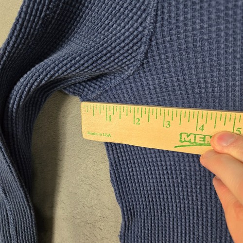 Polo Ralph Lauren Camisa Térmica Tejida Gofre Con Capucha Azul Desteñido Para Hombre Mediana - Imagen 9 de 12
