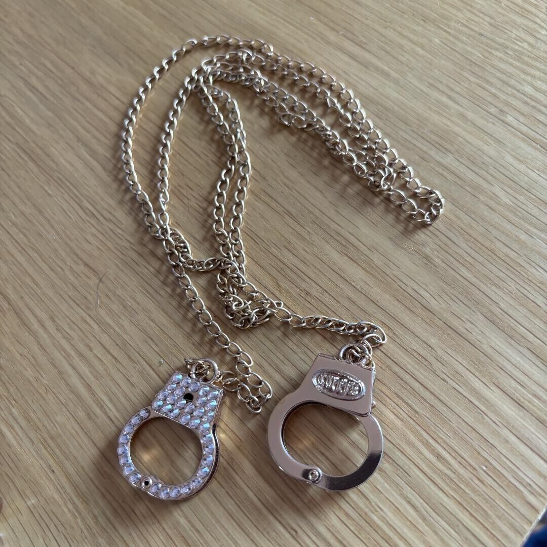 Cuffz by Linz Handcuffs Y2K GOLD Leather Chain Mini Shoulder Cuffz by Linz Handcuffs Y2K GOLD Leather Chain Mini Shoulder