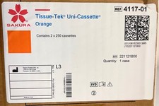 Sakura Tissue-Tek REF 4117-01 Uni-Cassette Orange 2 boîtes de 250/boîte - 500 au total