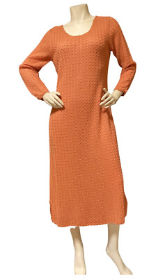Caledonia Vintage 1960's Orange Knit Sweater Dress 12 | eBay