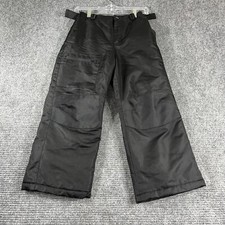 Swiss Tech youth 8M snow pants black hook loop adjustable waist 100 poly