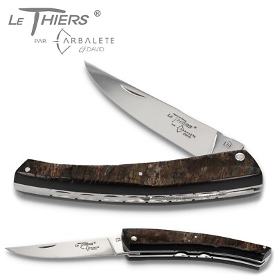 Arbalete G David Le Thiers Taschenmesser - 12 cm - Büffelhorn - Doppelplatine