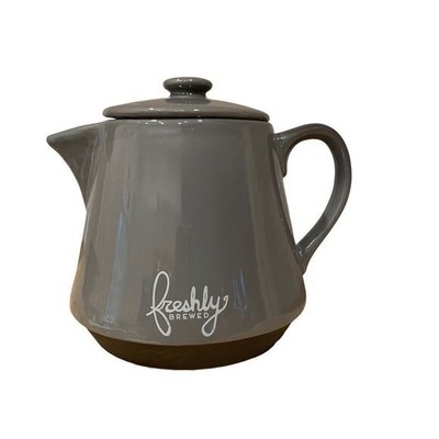 Gray Ceramic Freshly Brewed Tea Pot