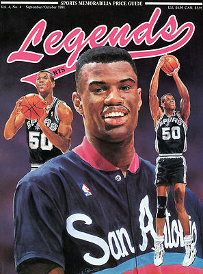 DAVID ROBINSON ~ (1) Legends Magazine Volume 4 ~ Issue #4 ~ Uncut Trading Cards