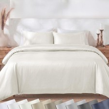 Luxury Queen Duvet Cover Set, Ivory