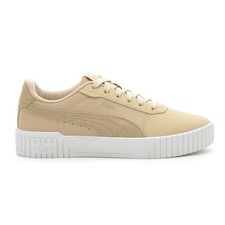 Zapatillas informales PUMA Carina 2.0 estampado de leopardo con cordones para mujer beige 391213