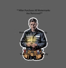 Electrician Sticker Waterproof Decal Work Blue Collar Business Money Sparky NEW