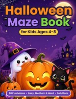 Halloween RäTselbuch FüR Kinder 4-8 Jahre – 60 Labyrinthe, LöSungen, Geschenk