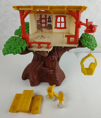 Vintage 1974 Hasbro Weeble Wobble Tree House Incomplete Used