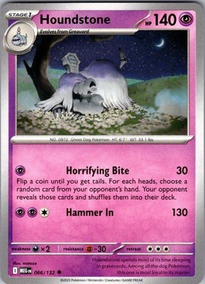 Houndstone - Uncommon ME01: Mega Evolution 066/132 LP